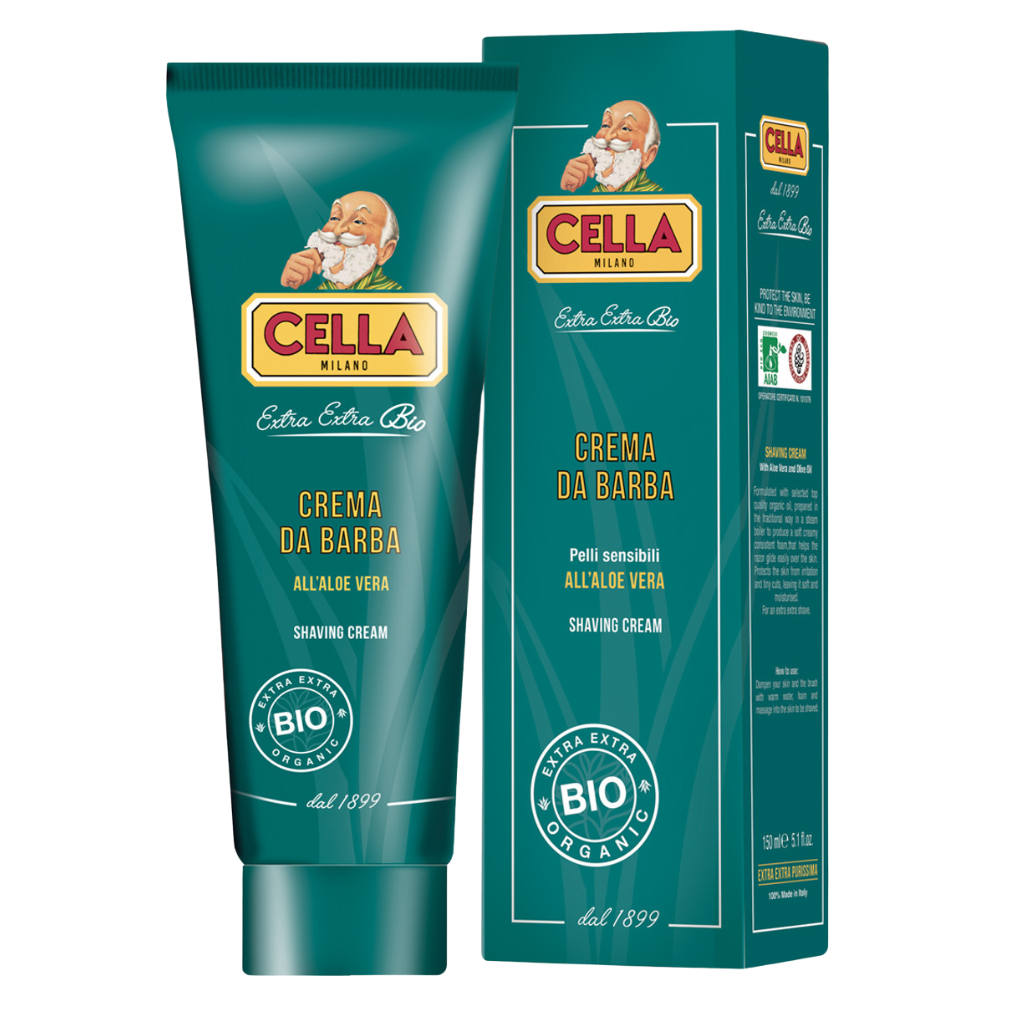 Cella Milano Organic Aloe Vera Shaving Cream Tube 5.1 oz