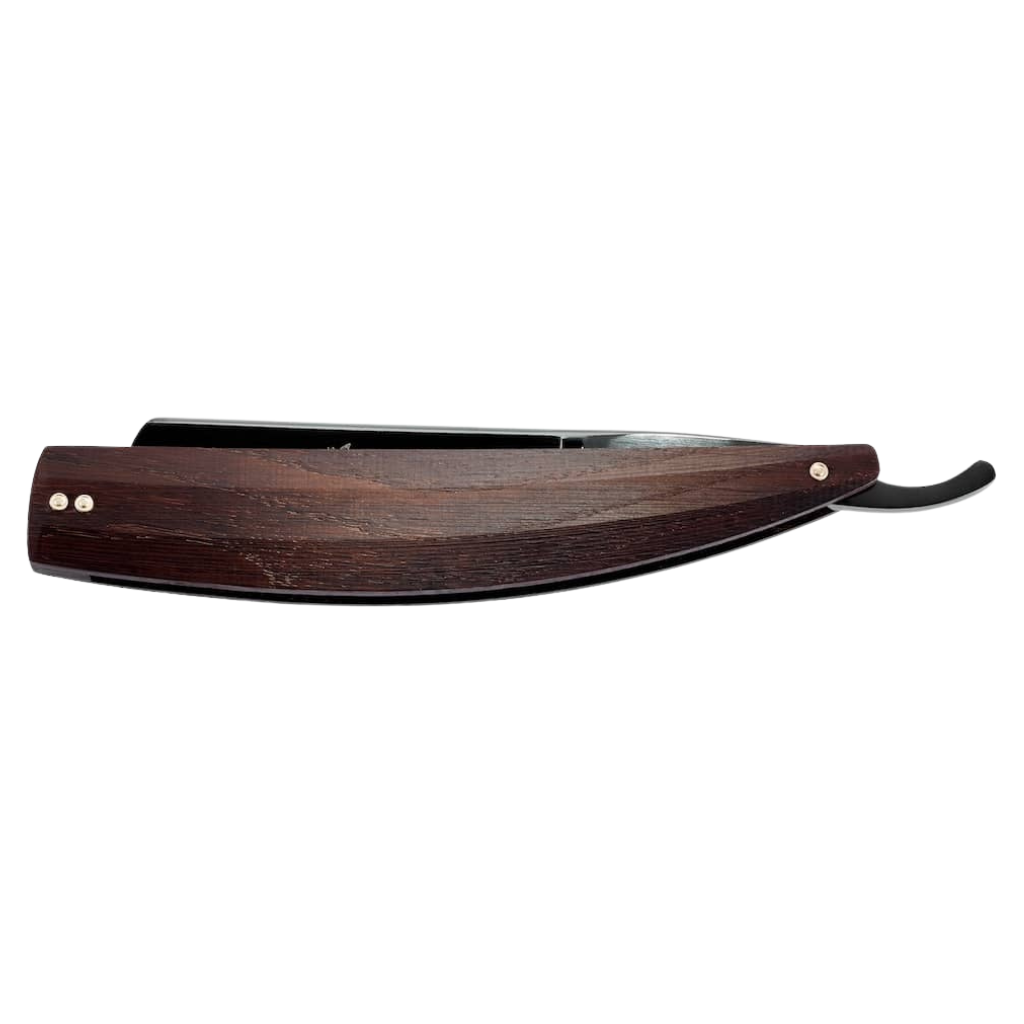 Dovo Arena Straight Razor 8/8&quot; Smoked Oak Carbon Steel