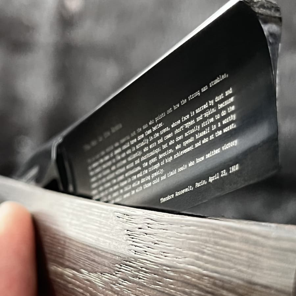 Dovo Arena Straight Razor 8/8&quot; Smoked Oak Carbon Steel