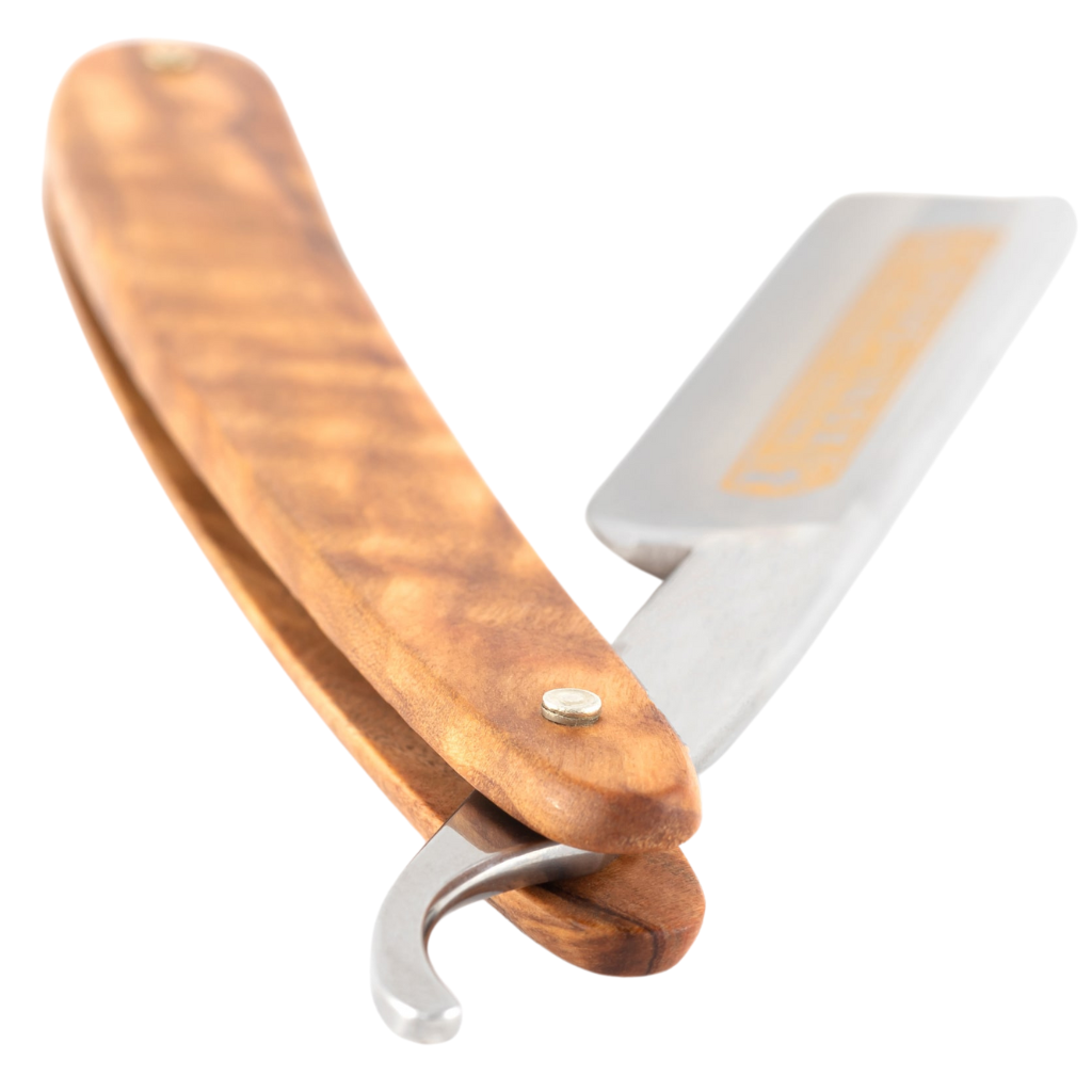 Dovo Inox Straight Razor 5/8&quot; Olive Wood Stainless Steel
