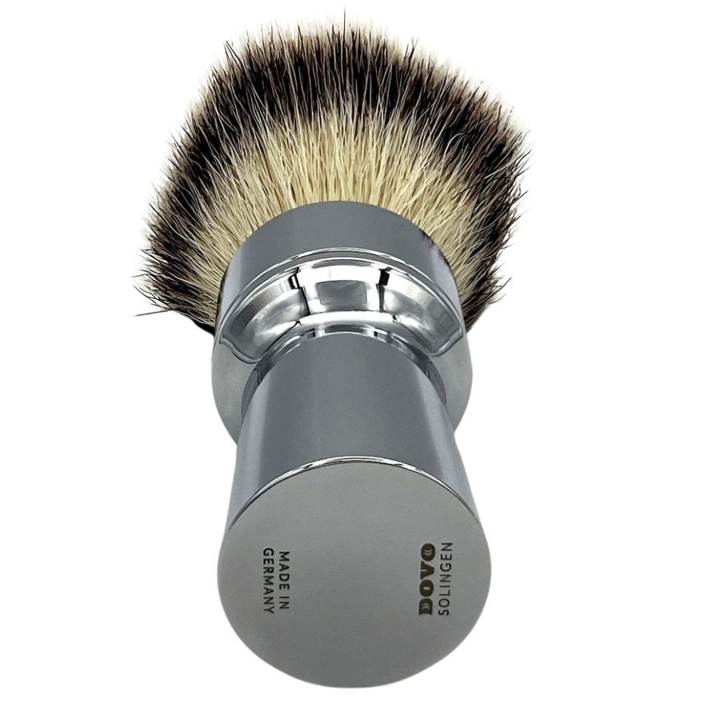 Dovo Primo Polished Chrome Synthetic Silvertip Shaving Brush