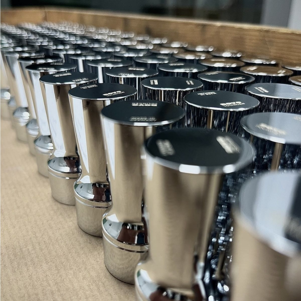 Dovo Primo Polished Chrome Synthetic Silvertip Shaving Brush