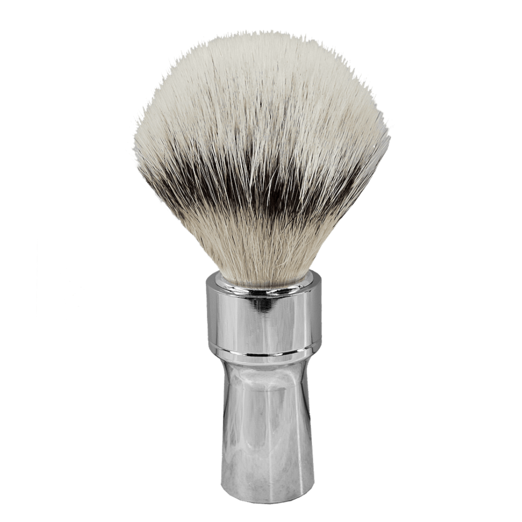 Dovo Primo Polished Chrome Synthetic Silvertip Shaving Brush