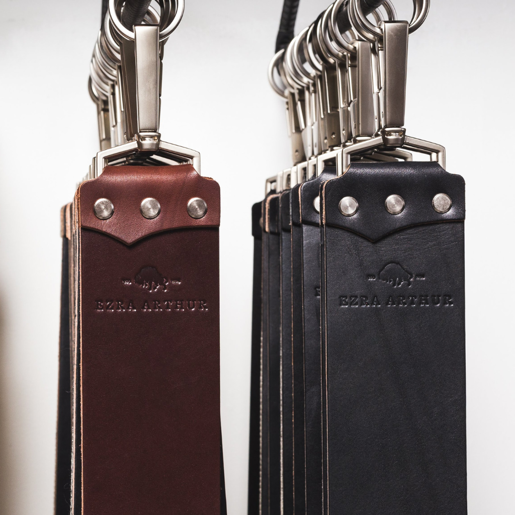 Ezra Arthur 2.5 Inch Black Cordovan &amp; Nickel Strop