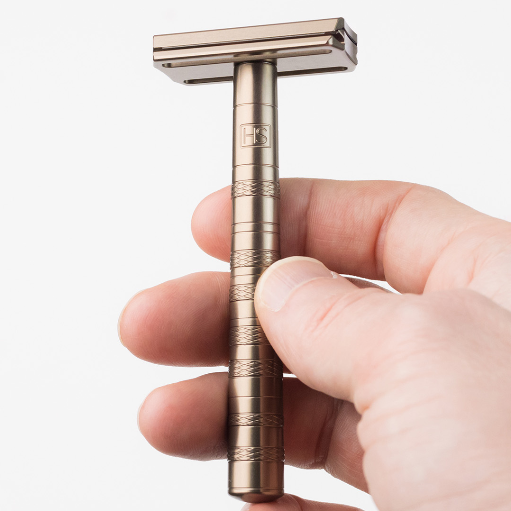 Henson Aluminum AL13 Tan Mild Safety Razor.