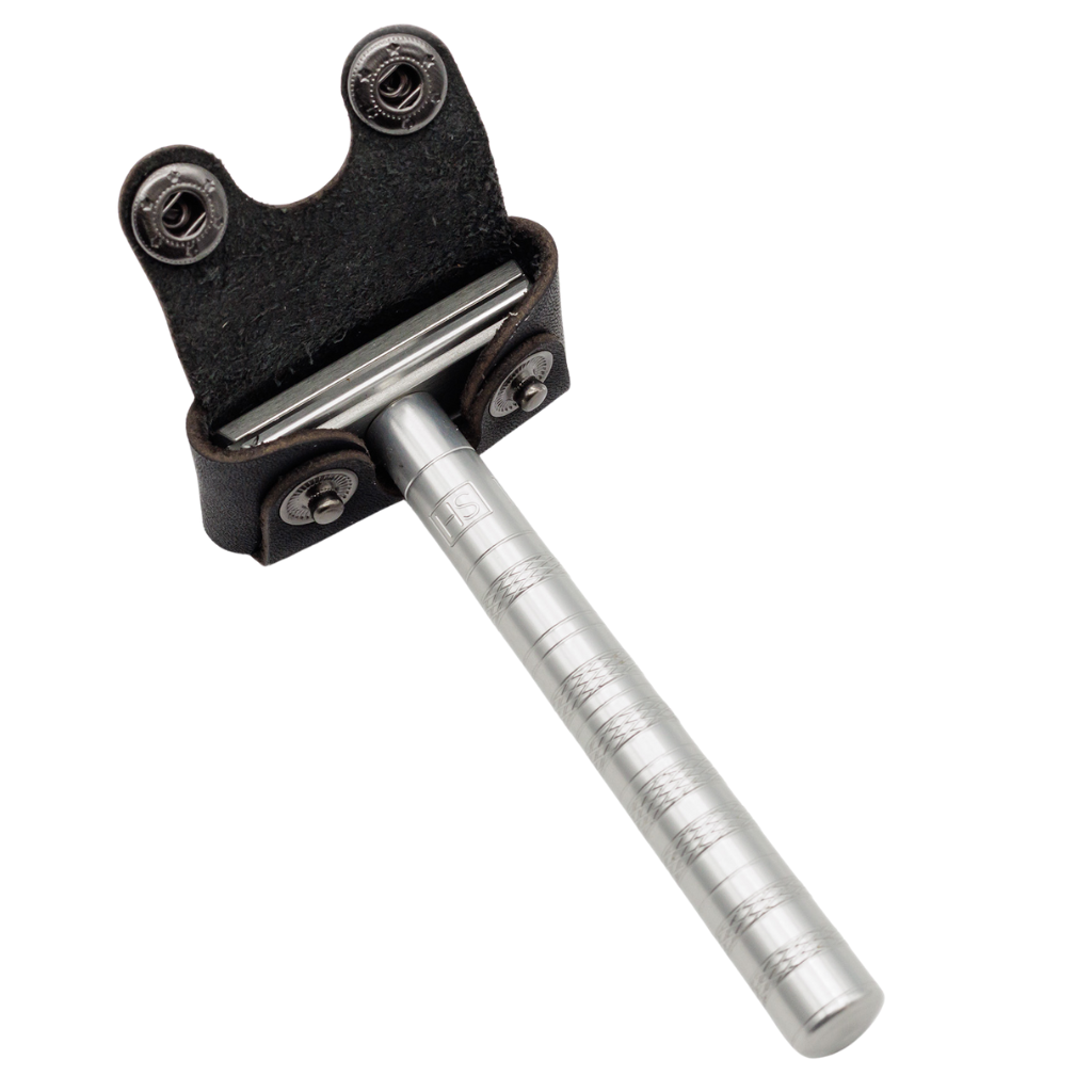 Henson Black Leather Safety Razor Head Cover
