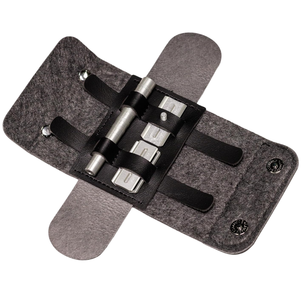 Henson Black Vegan Leather Safety Razor Travel Case