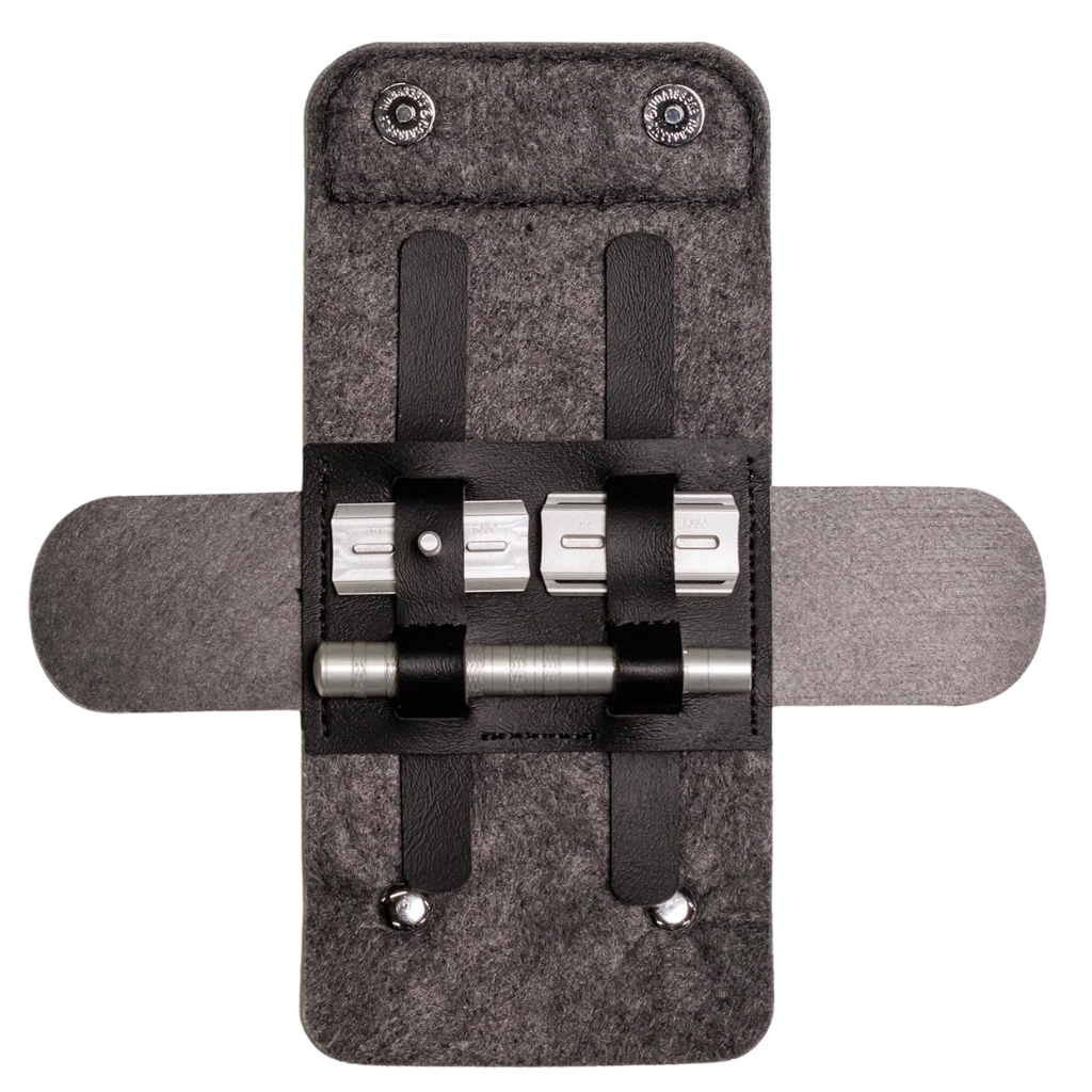 Henson Black Vegan Leather Safety Razor Travel Case