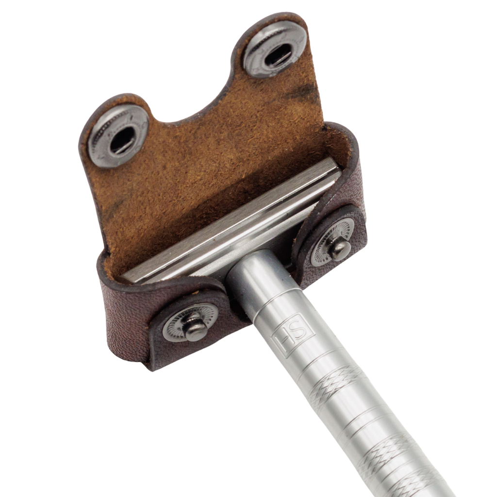 Henson Brown Leather Safety Razor Head Cover