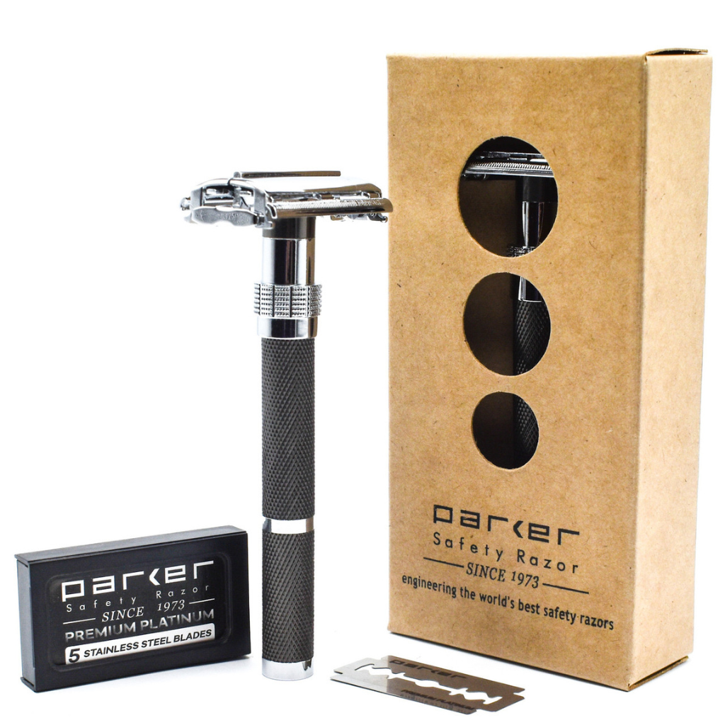 Parker 96R Resin Pure Badger 3-Piece Safety Razor Set