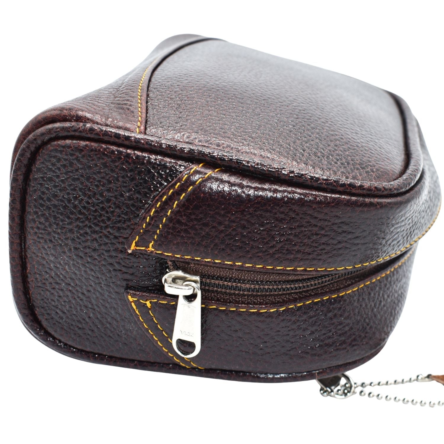 Parker Dark Brown Water Buffalo Leather Toiletry Bag Large