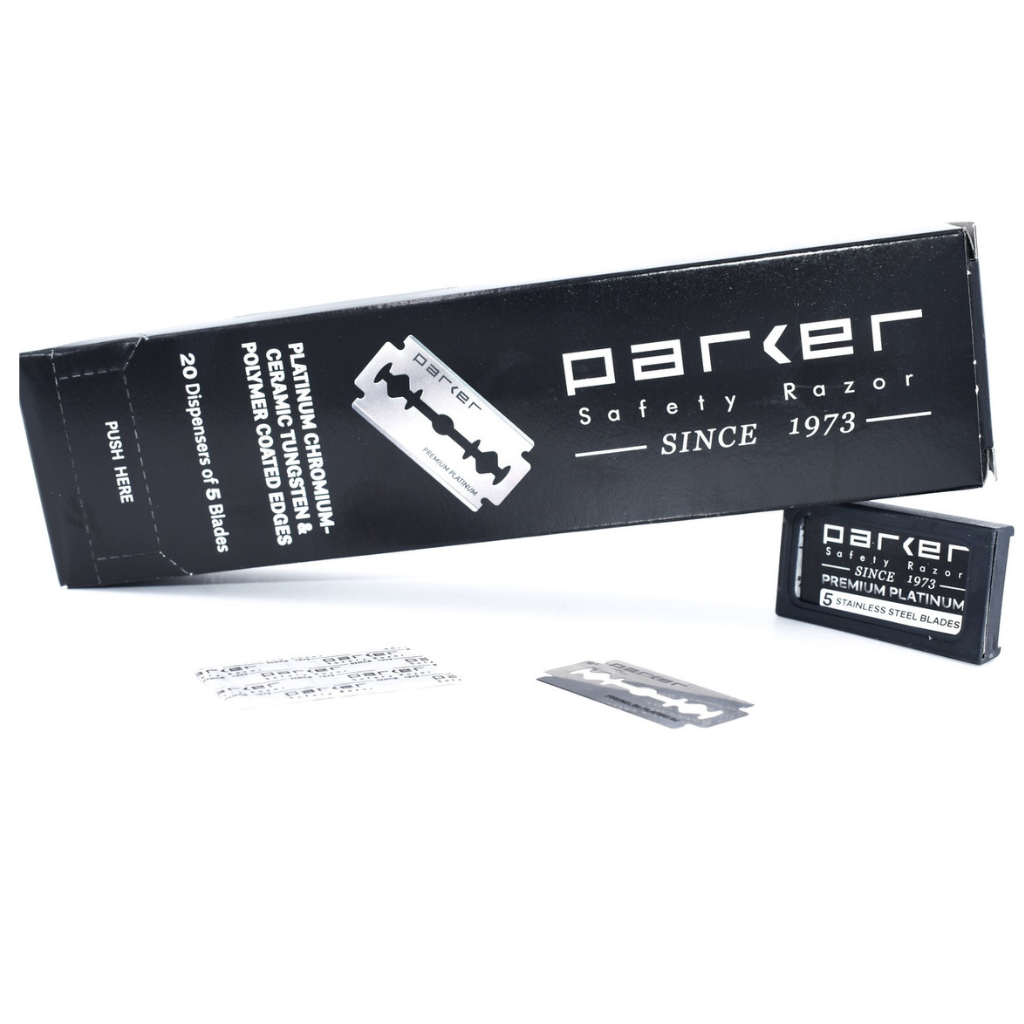 Parker Premium Platinum Double Edge Safety Razor Blades (100 Pack)