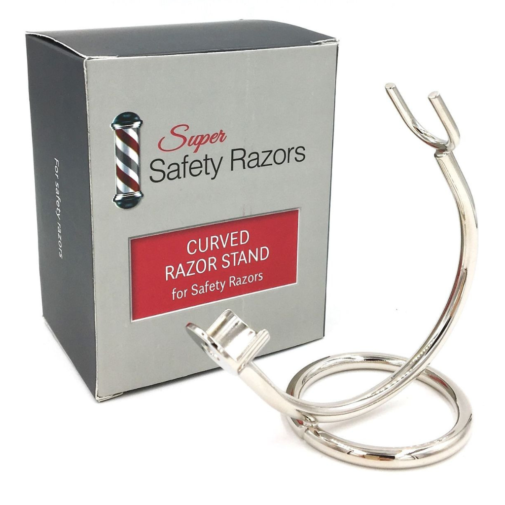 Super Safety Razors Chrome Curved Safety Razor Stand – I Wet Shave