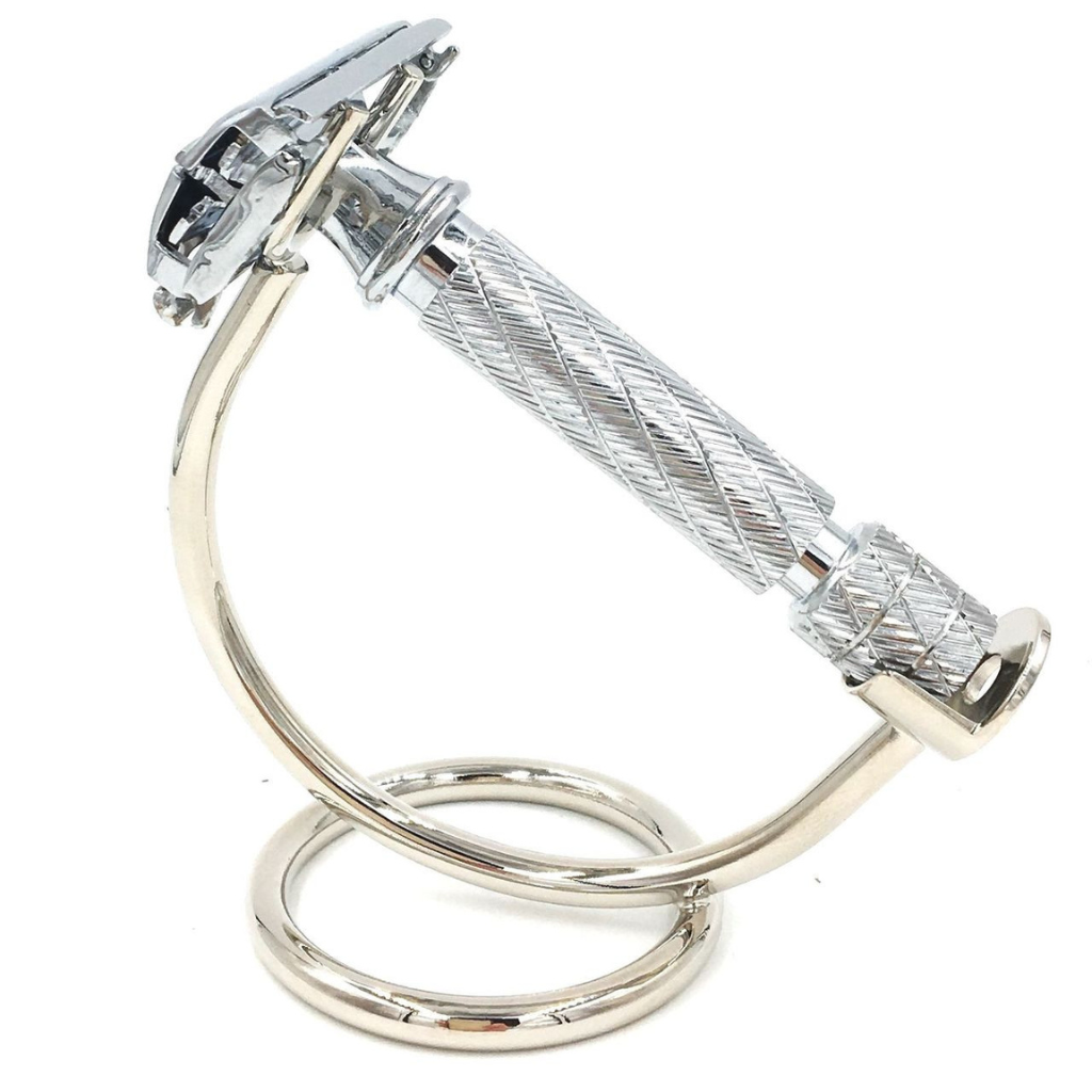 Super Safety Razors Chrome Curved Safety Razor Stand – I Wet Shave