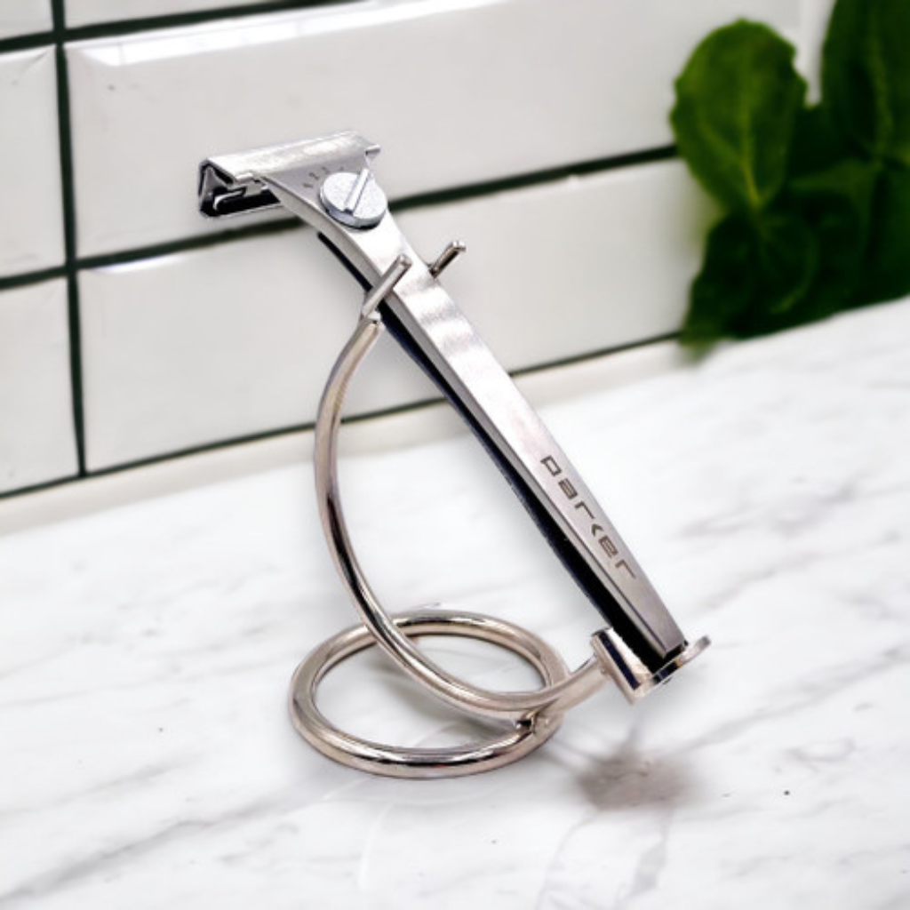 Super Safety Razors Chrome Curved Safety Razor Stand
