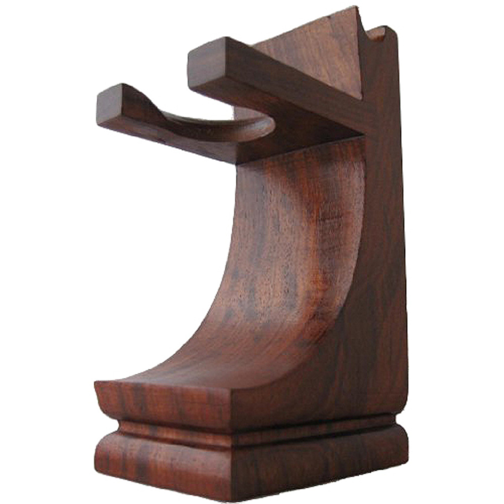 Super Safety Razors Mission Style Walnut Wood Safety Razor and Shaving Brush Stand