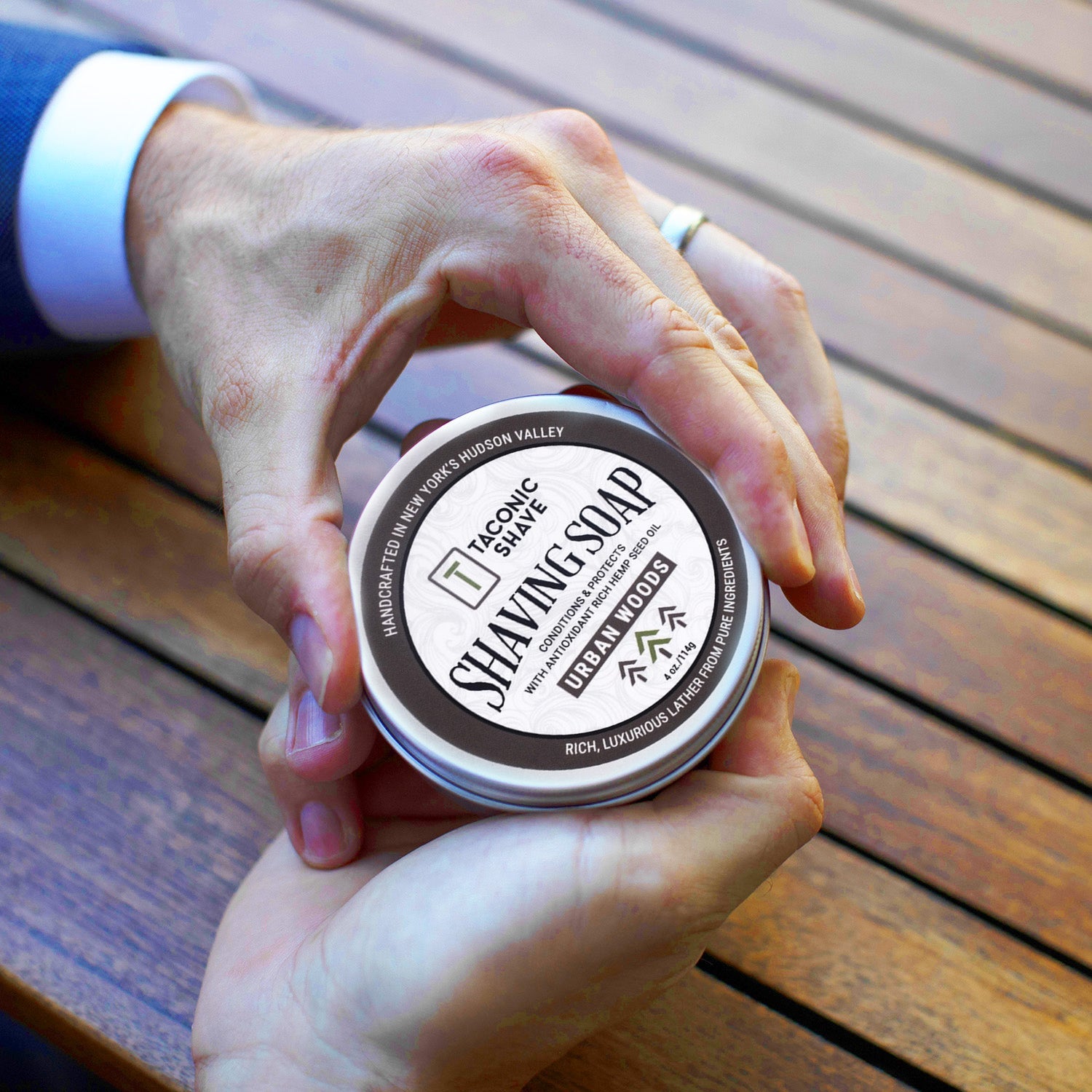 Taconic Shave Hemp &amp; Urban Woods Shaving Soap 4 oz