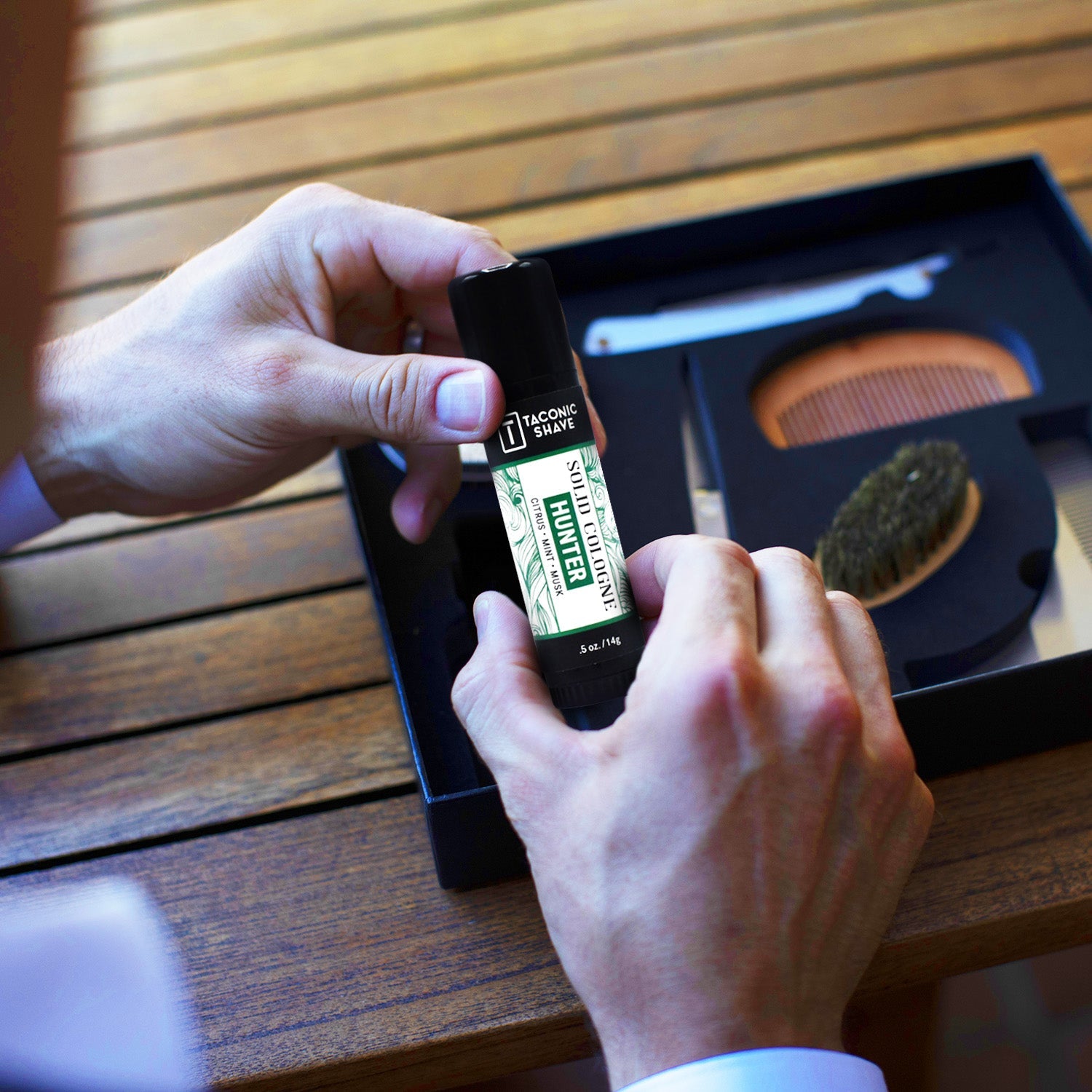 Taconic Shave Hunter Wax-Based Solid Cologne 0.5 oz