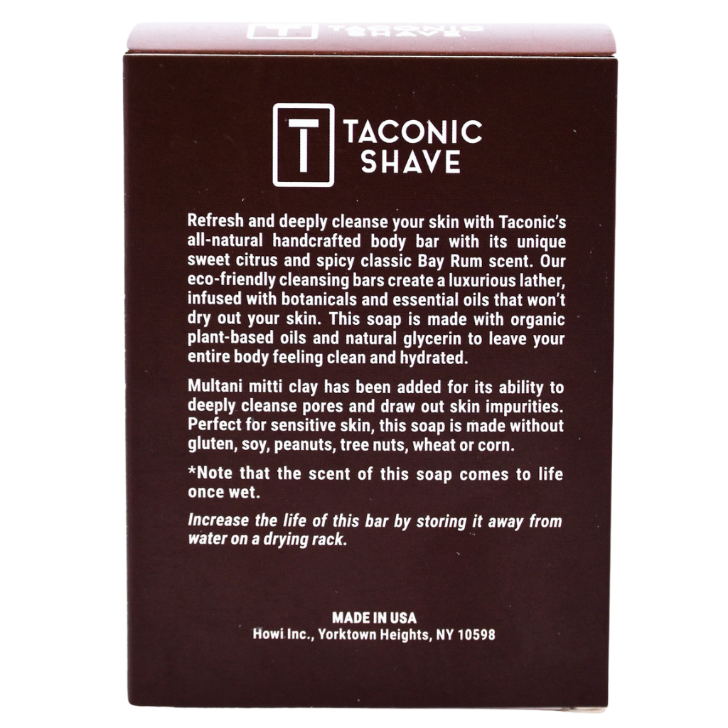 Taconic Shave Bay Rum All-Natural Body Cleansing Bar 5 oz