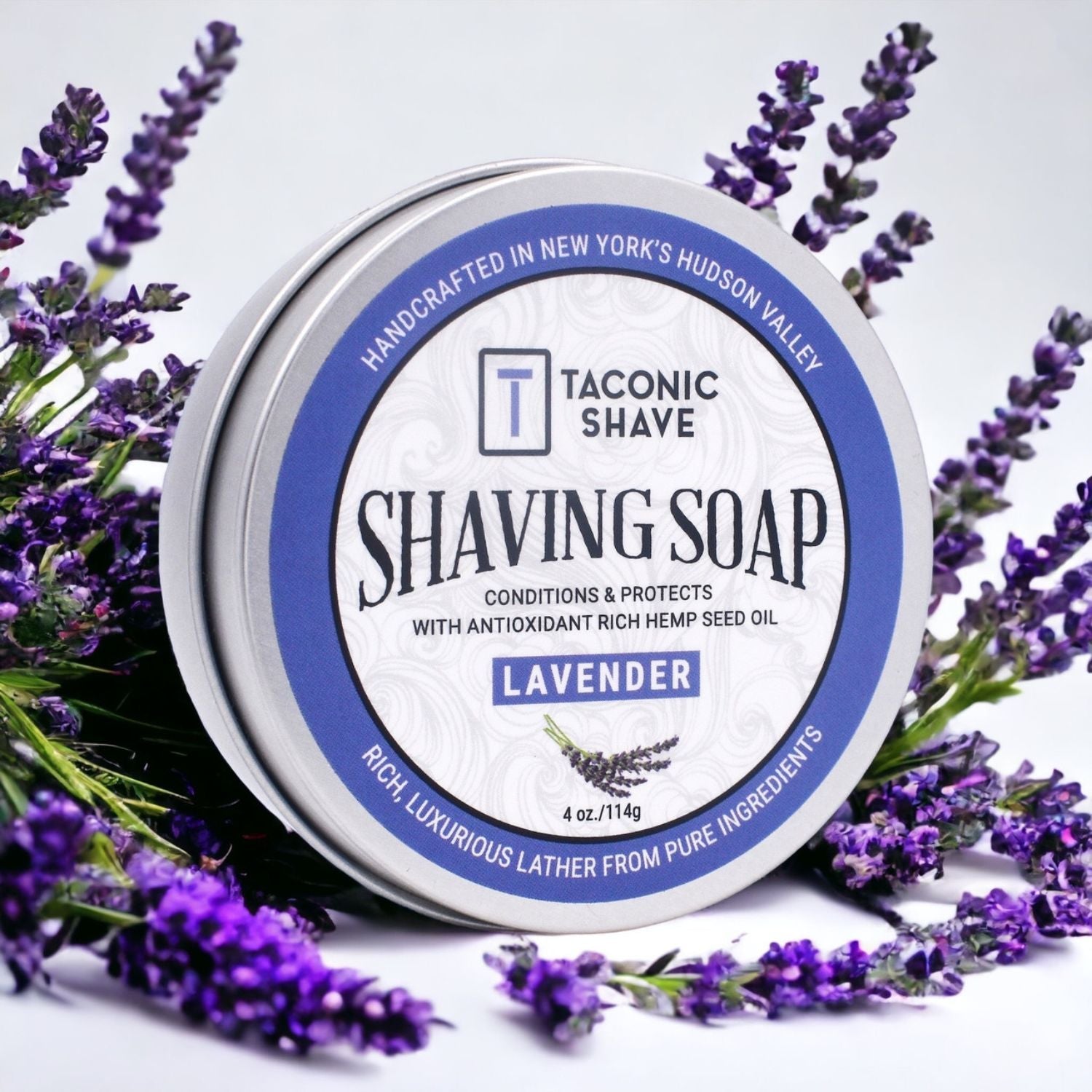 Taconic Shave Hemp &amp; Lavender Shaving Soap 4 oz