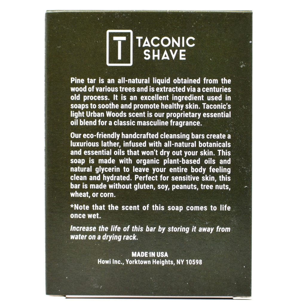 Taconic Shave Pine Tar All-Natural Body Cleansing Bar 5 oz