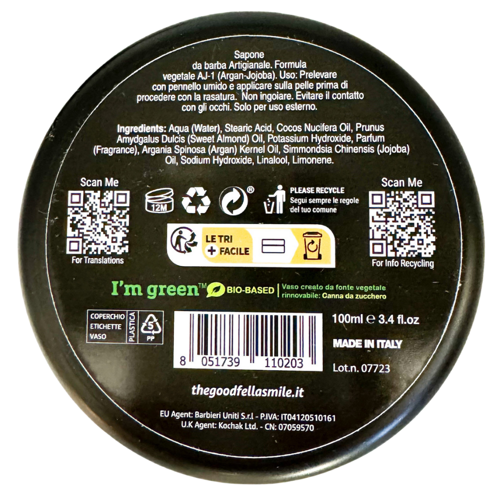 The Goodfellas&#39; Smile Sea Citrus Shaving Soap (Vegetable Base)