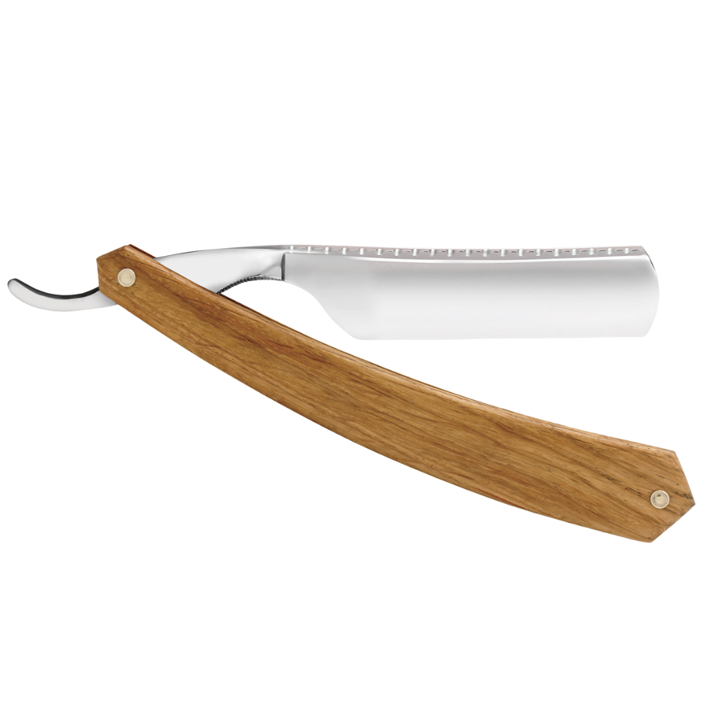 Thiers Issard Historic &#39;Zebra&#39; Straight Razor 7/8&quot; French Oak Carbon Steel
