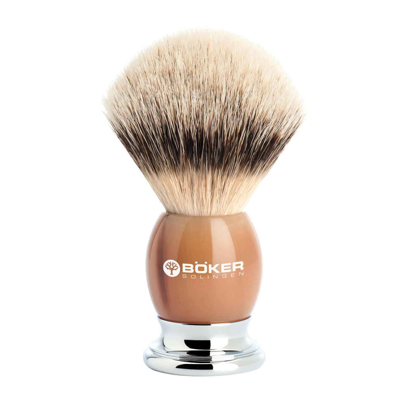 Boker Silvertip Badger Hair Brown Premium Horn Shaving Brush
