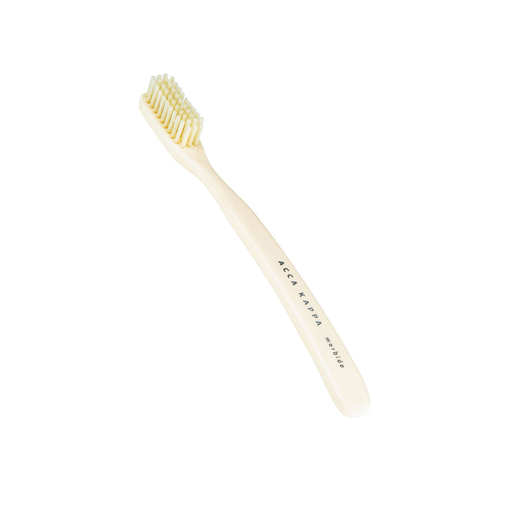 Acca Kappa Soft White Vintage Toothbrush with Nylon Bristles (Vegan Friendly).