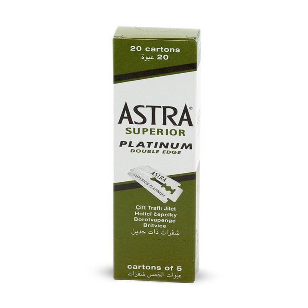 Astra Platinum Green Casing Double Edge Razor 100 Pack