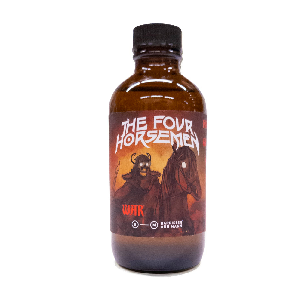 Barrister and Mann The Four Horsemen War Aftershave Splash.