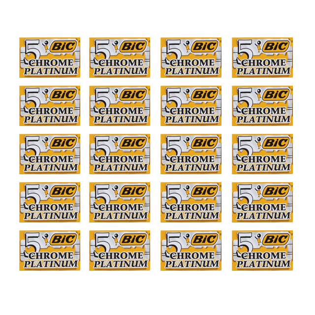 Bic Chrome Platinum Safety Razor Blades (100 Pack).