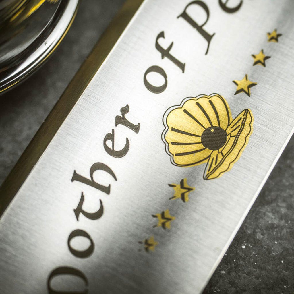 Boker Mother of Pearl Square Point 6/8&quot; O1 Pearl Imitation Straight Razor