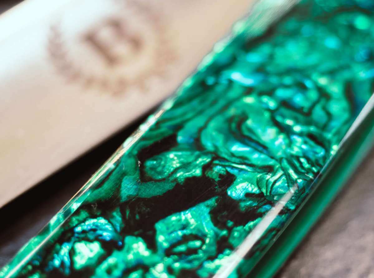 Boker Abalone Straight Razor 6/8&quot; Carbon Steel.