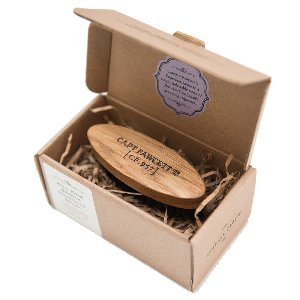 Captain Fawcett Wild Boar Bristle Moustache Brush.