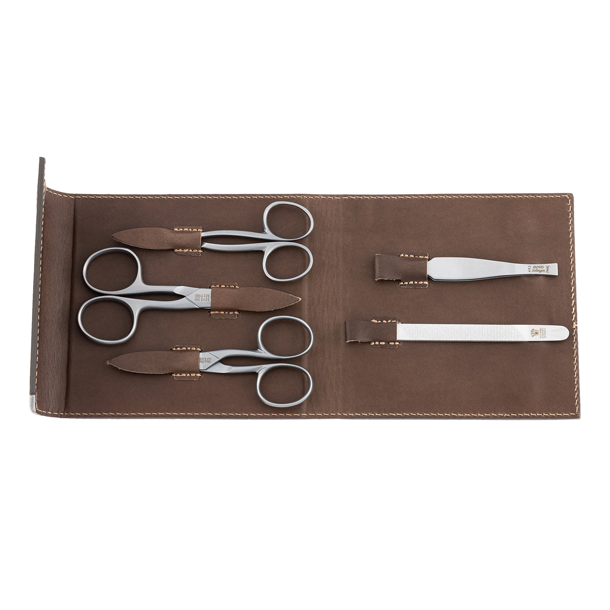 Dovo Manicure Set R Sat with 3 Scissors - Khaki - Grown Man Shave
