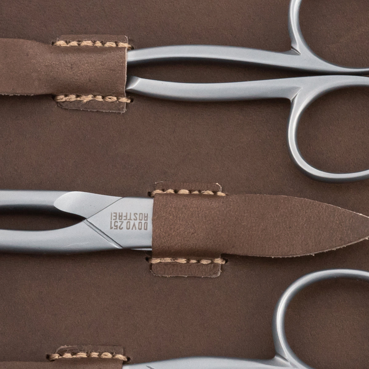 Dovo Manicure Set R Sat with 3 Scissors - Khaki - Grown Man Shave