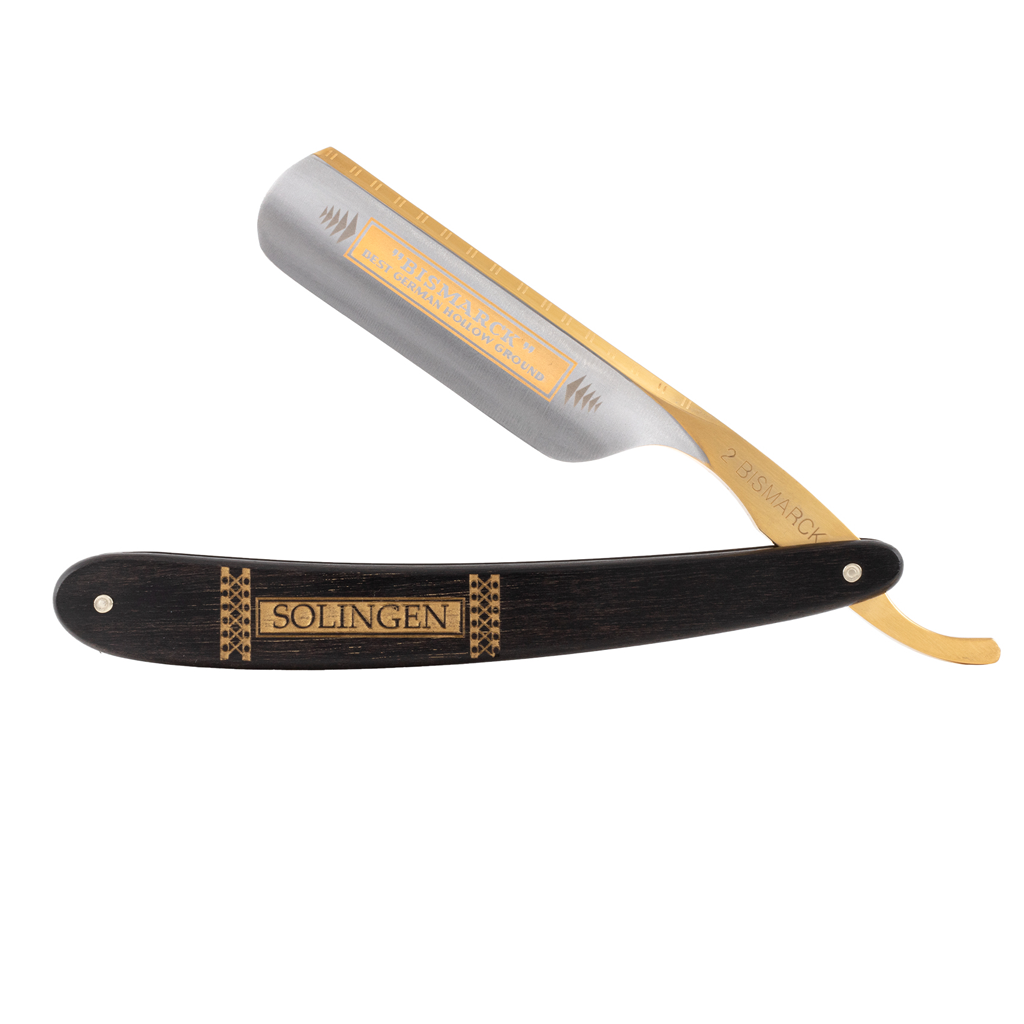 Dovo Bismark 6/8&quot; Ebony Wood Handle Carbon Steel Straight Razor