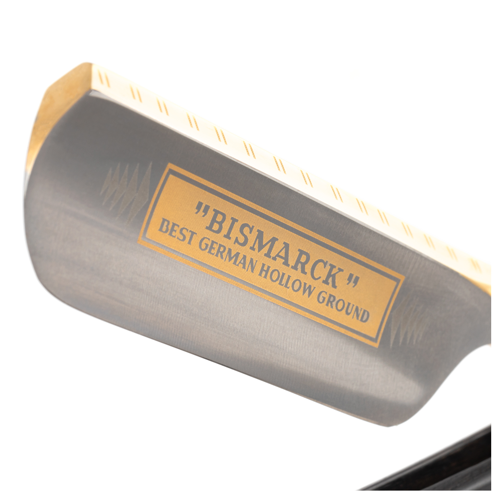 Dovo Bismark 6/8&quot; Ebony Wood Handle Carbon Steel Straight Razor