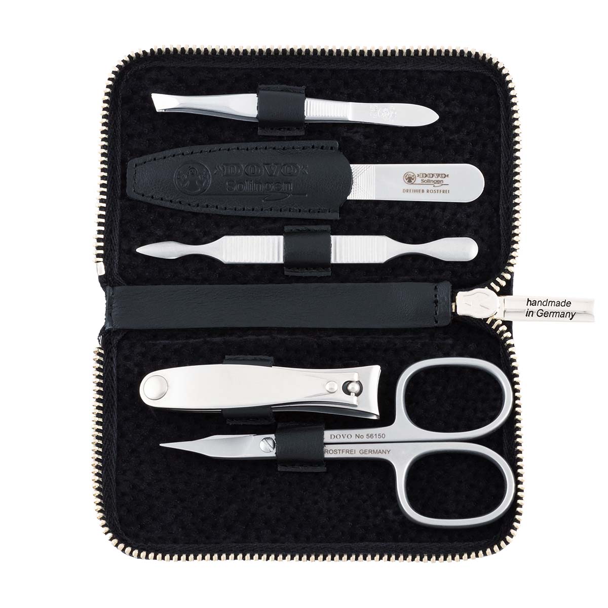 Dovo Black Manicure Set With Nail Clippers