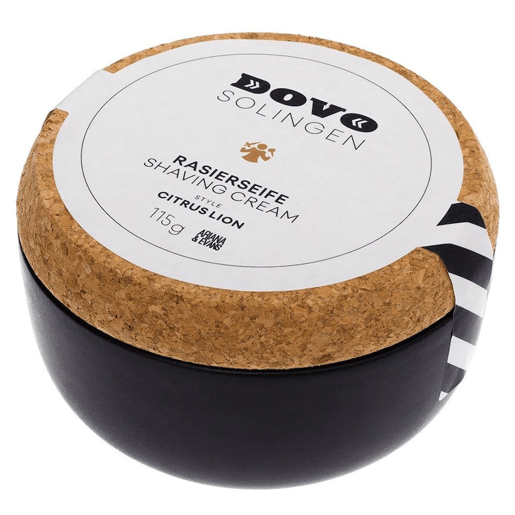 Dovo Citrus Lion Shaving Soap With Stoneware Ceramic Bowl 4 oz.