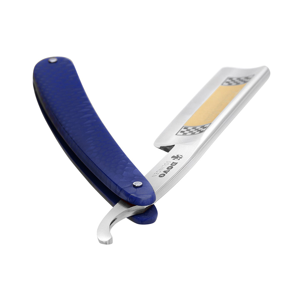 Dovo Facharbeit Straight Razor 6/8&quot; Blue Acrylic Stainless Steel.