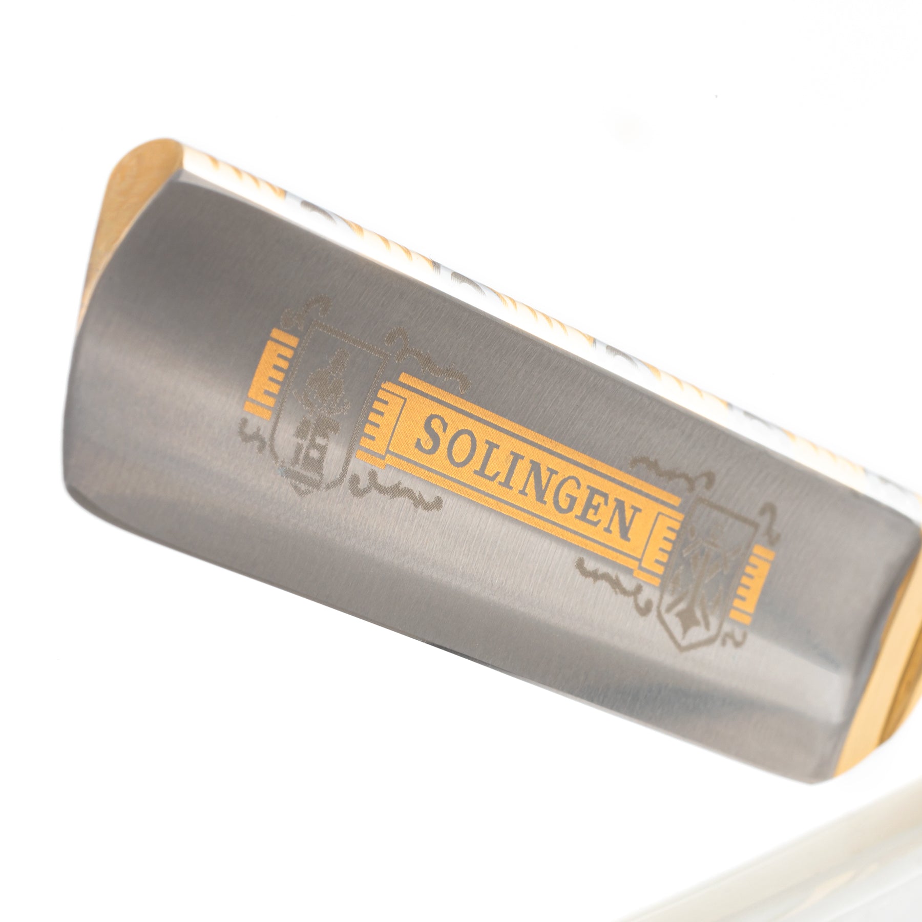 Dovo Imitation Pearlex Round Point 5/8&quot; Carbon Steel Straight Razor