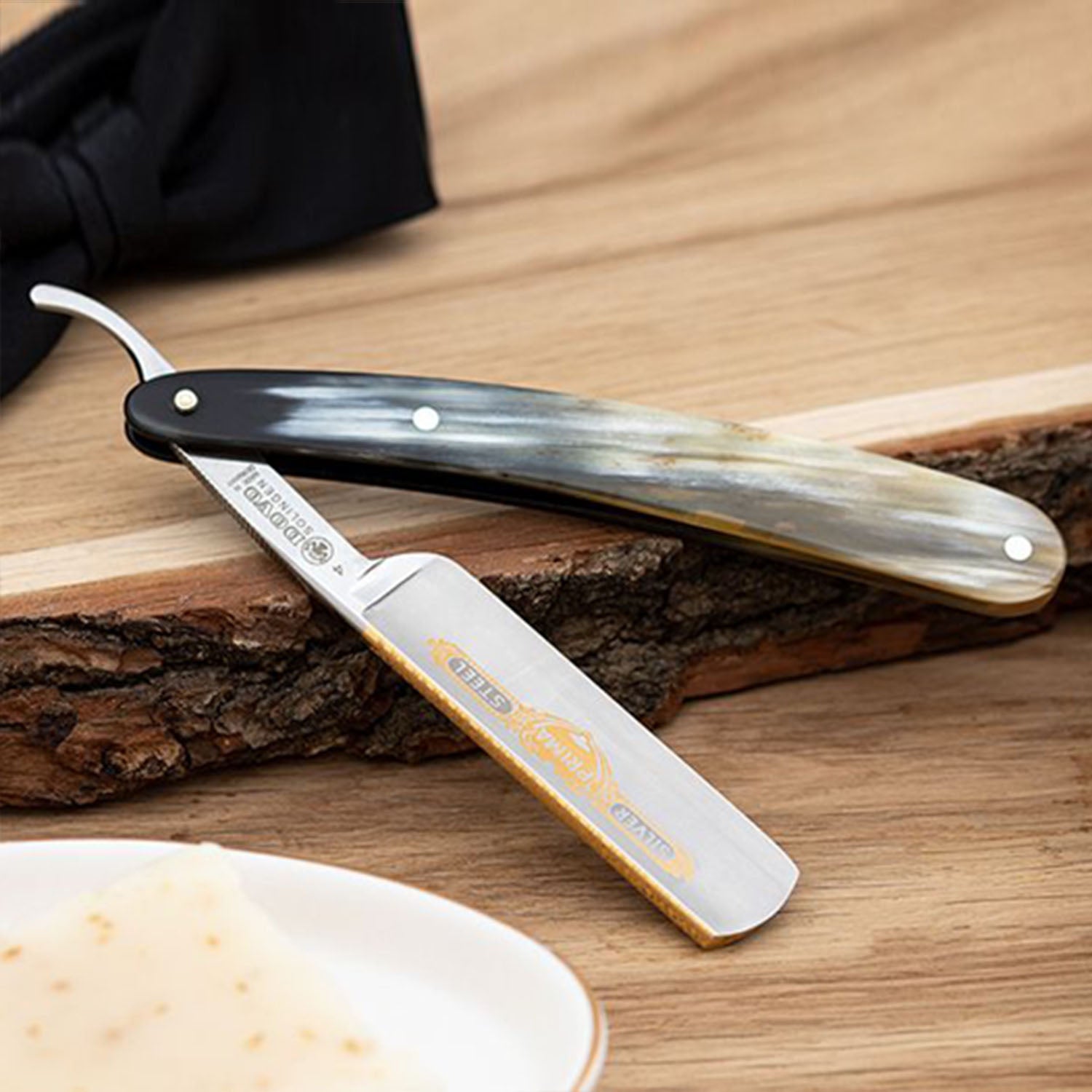 Dovo Prima Steel Straight Razor 5/8&quot; African Cowhorn Round Point Carbon Steel.