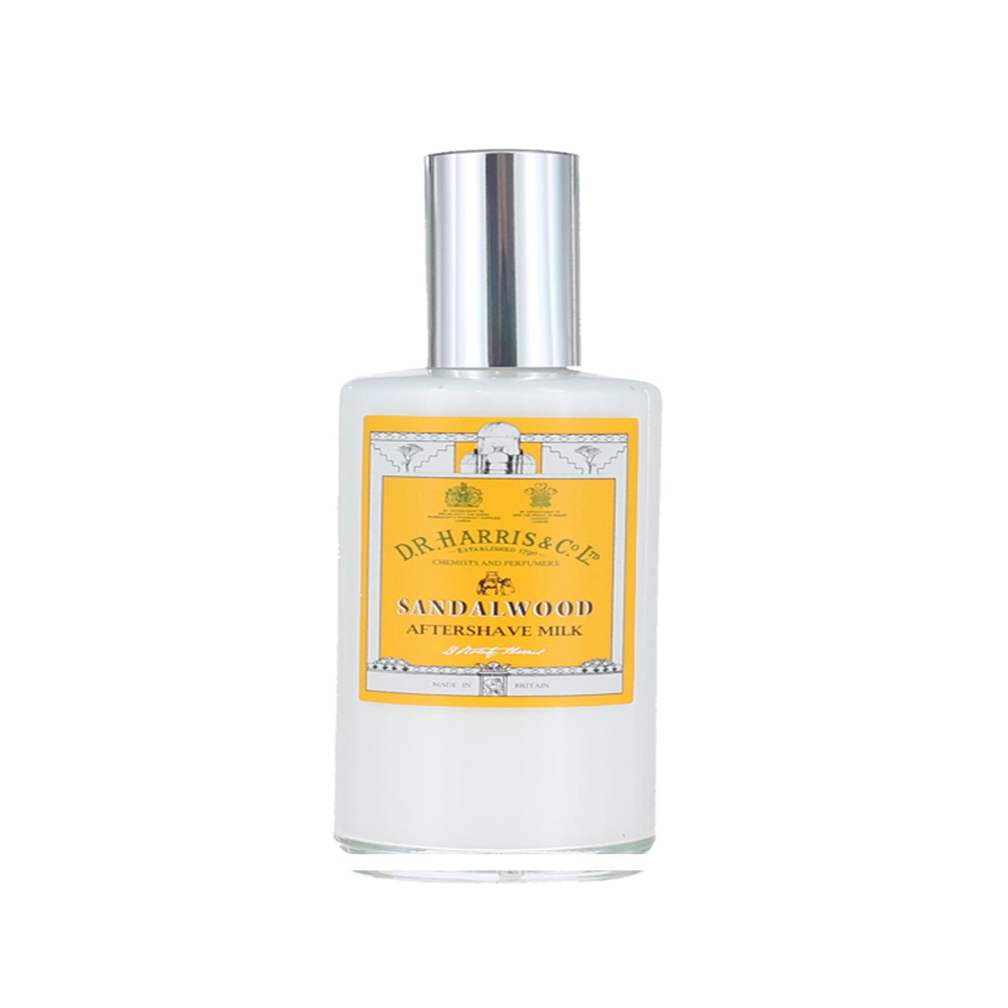 D.R. Harris Sandalwood Aftershave Milk Dispenser 3.5 oz.