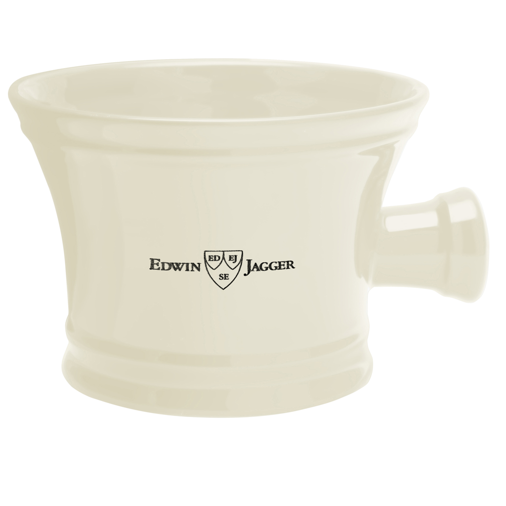 Edwin Jagger Ivory Porcelain Shaving Bowl With Knob