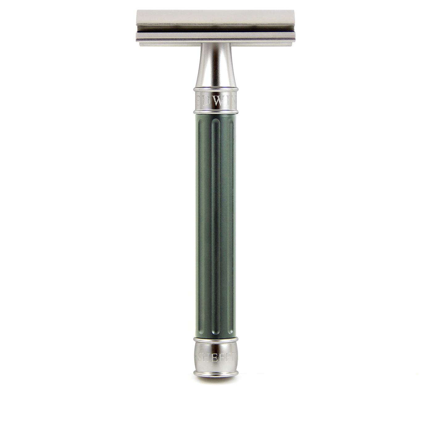 Edwin Jagger 3ONE6 Grooved Stainless Steel Safety Razor (Green).