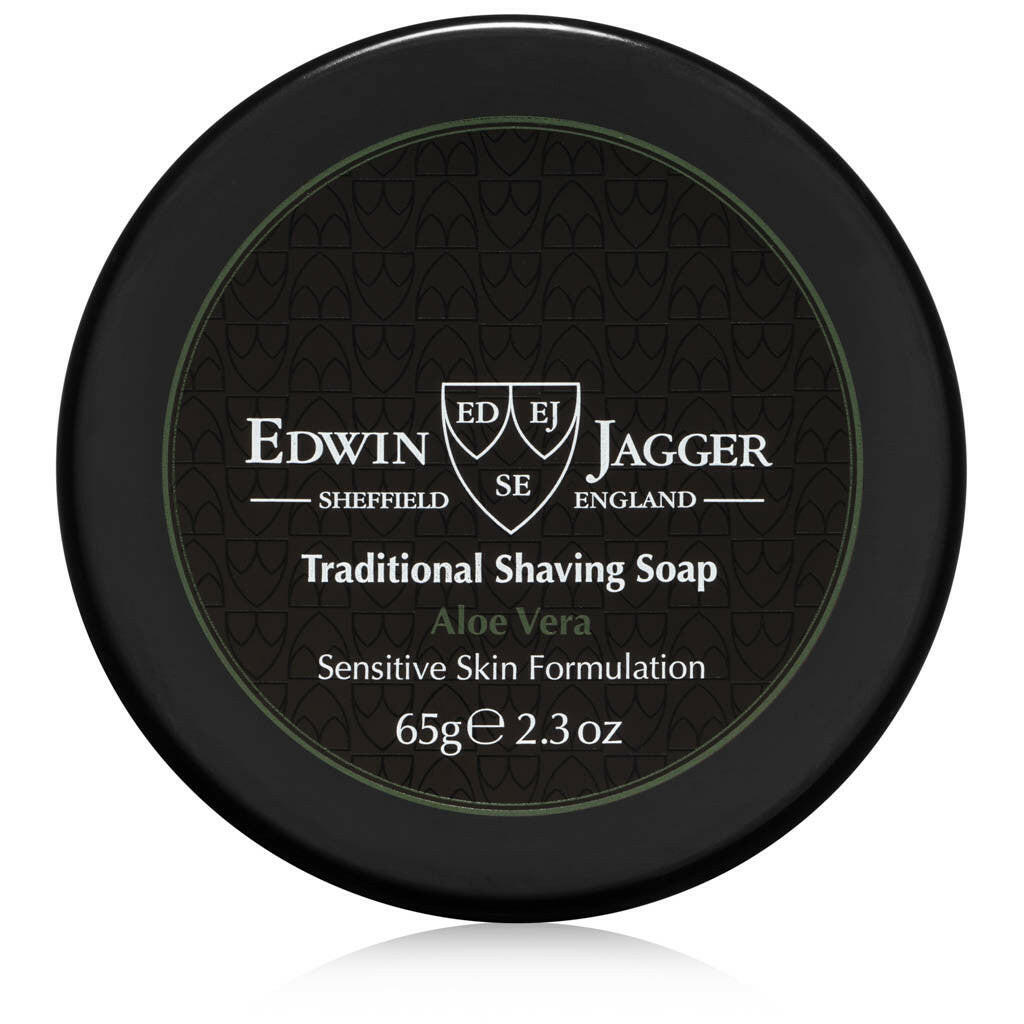 Edwin Jagger Aloe Vera Shaving Soap Travel Tub 2.3 Ounces
