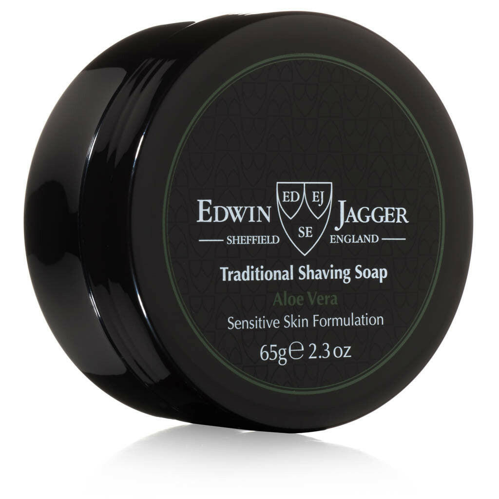 Edwin Jagger Aloe Vera Shaving Soap Travel Tub 2.3 Ounces