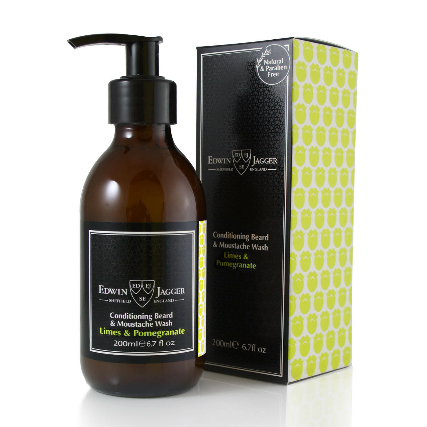 Edwin Jagger Beard and Moustache Wash Limes And Pomegranate 6.7oz